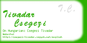 tivadar csegezi business card